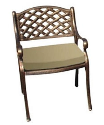 DC America DC3001-BR-CU Mesh Arm Chairwith Cushion - Heavy-Duty Rust Free Cast Aluminum Construction- Bronze Powder-Coated Finish- Long Wea at Sears.com