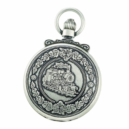 Charles Hubert Charles-Hubert- Paris 3863-S 47mm Quartz Pocket Watch - Antique Chrome at Sears.com