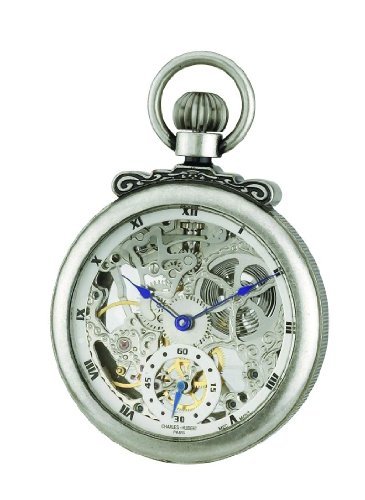 Charles Hubert Charles-Hubert- Paris 3869-S 47mm Mechanical Pocket Watch - Antique Chrome at Sears.com