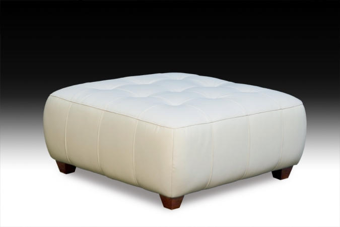 Diamond Sofa zensqottow Zen Collection All Leather#44; Tufted Square Cocktail Ottoman by Diamond Sofa- White at Sears.com