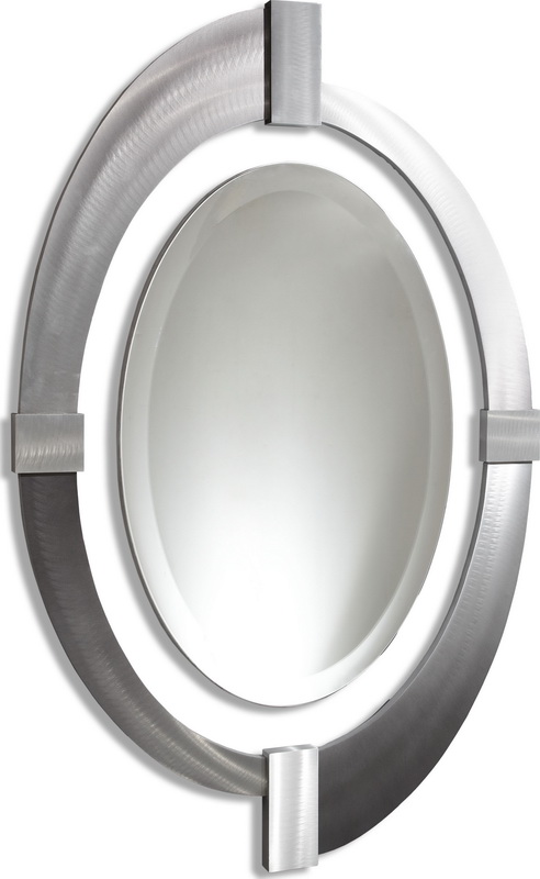 Nova KDM3048 Intersections- Kd Oval Mirror- Knock Down Oval Mirror Silver &amp; Gray at Sears.com