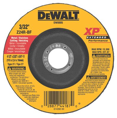 DeWalt 115-DW8809 4-1-2 Inch X 1-4 Inch X 5-8 Inch-11 Zirconia Abrasive at Sears.com