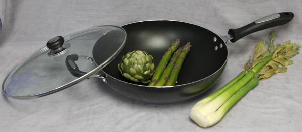 Prime Pacific NAS271G-32 13&'&' Non-Stick Aluminum Wok with Glass Lid at Sears.com