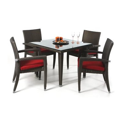 All Things Cedar PR35-5 Rattan - 5 Piece Patio Table Set at Sears.com