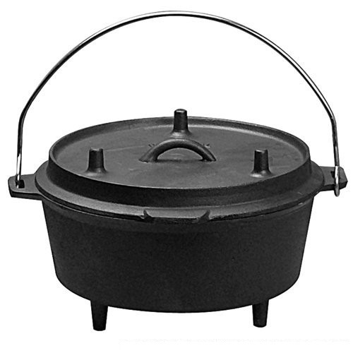Universal Battery Universal PS193 Pre-Seasoned Cast Iron Camping Dutch Oven