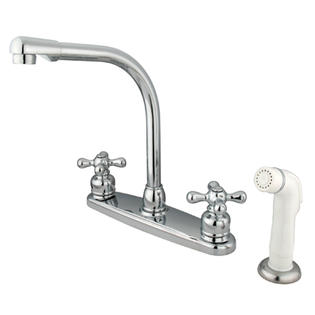 Kingston Brass KB711AX High Arch Kitchen Faucet With White Sprayer Kingston Brass KB711AX High Arch Kitchen Faucet With White Sprayer
