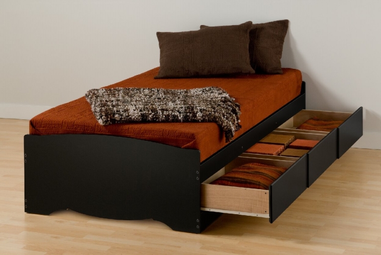 Prepac BBX-4105 Sonoma Collection Twin XL Platform 3 Drawer Storage Bed - Black at Sears.com