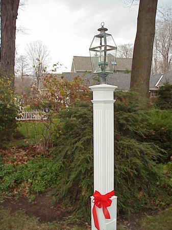 New England Woodworks Cfslp Cedar Fluted Sleeve Lantern Post