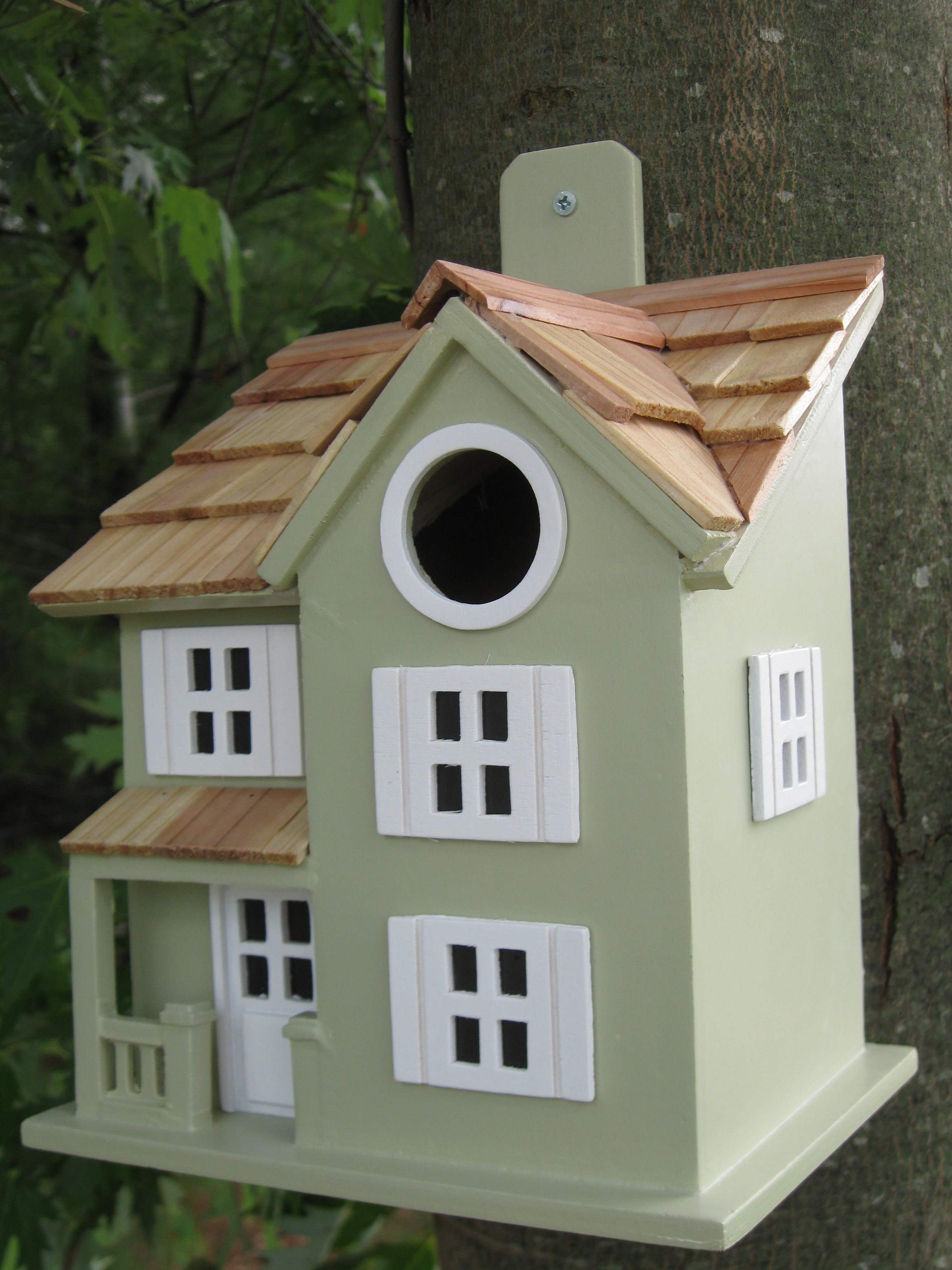 Home Bazaar Hb9041gs Townhouse Birdhouse Grey Fledgling Series