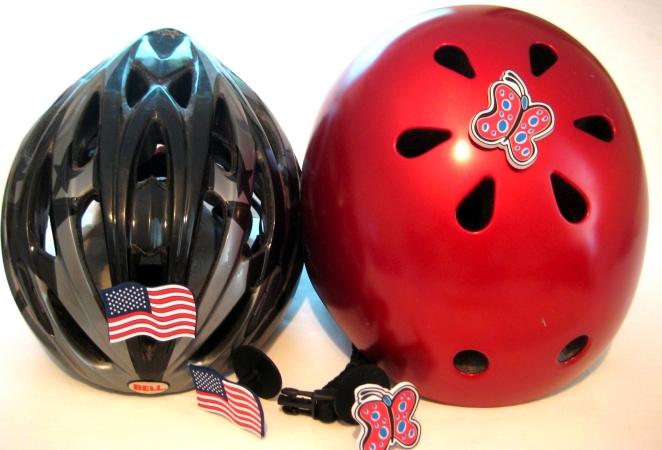 Helmtops 14N US Flag & Red Butterfly Bike Helmet Charms at Sears.com