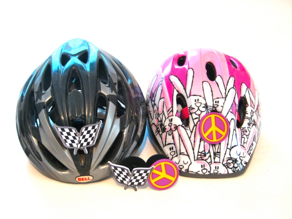 Helmtops 12L Checkered Flag & Peace Bike Helmet Charms at Sears.com