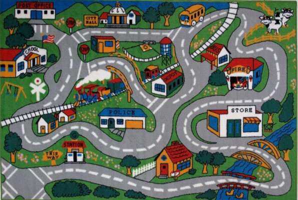 Fun Time FT-003 0811 8 x 11 ft. Country Fun Kids Rug
