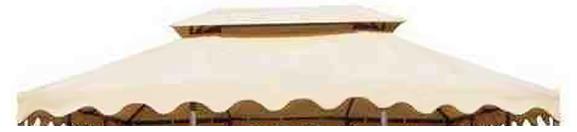 DC America GOT280-BR 11.6 x11.6  Gazebo Top- Two Tier- Beige with Brown Trim at Sears.com