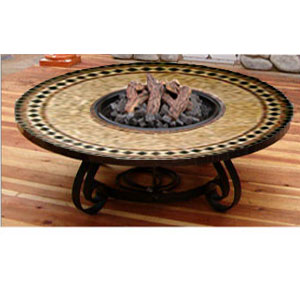 Sundance Southwest TFP1945MGBZ-N Traditional Style Chat Fire Pit-19 in. Tall x 45 in. Diameter, Morocco Design, Greens granite colors, at Sears.com