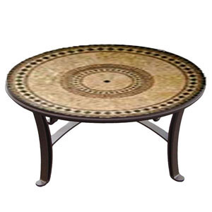 Sundance Southwest UFP1945MBBPB-P Universal Style Chat Fire Pit-19 in. Tall x 45 in. Diameter, Morocco Design, Blues and Blacks granite col at Sears.com