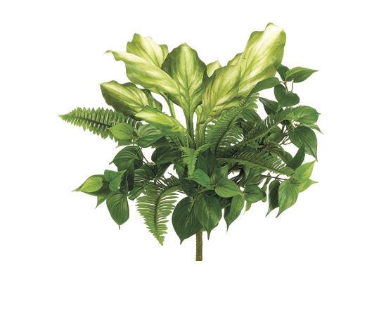 Allstate Floral and Craft PPX301-GR 22 in. Hosta-Boston Fern-Philodendron Bush X7 - Green - 6 Each at Sears.com