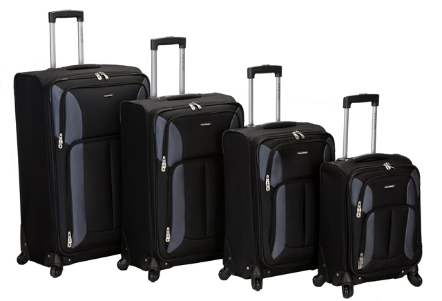 FOX LUGGAGE ROCKLAND F155-BLACK 4PC IMPACT SPINNER LUGGAGE SET at Sears.com