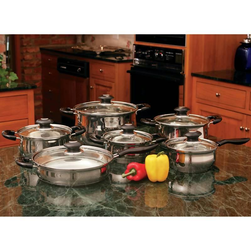 BNF KTS123 Wyndham House 12 Piece Stainless Steel Cookware Set