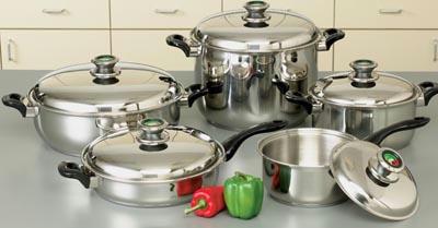 BNF HealthSmart 10pc 9Element Waterless Cookware Set with Thermo Control Knobs