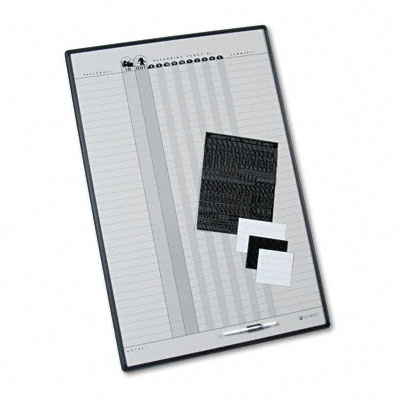 Quartet 783G Magnetic Employee In/Out Board  Porcelain  24 x 36  Gray/Black Aluminum Frame at Sears.com