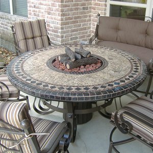 Sundance Southwest TFT2960METBZ Traditional Style Fire Table-29 in. Tall x 60 in. Diameter, Morocco Design, Earth Tone Granite Colors, at Sears.com