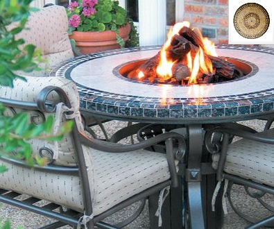 Sundance Southwest TFT2960MGBZ Traditional Style Fire Table-29 in. Tall x 60 in. Diameter, Morocco Design, Greens Granite Colors, Bronz at Sears.com