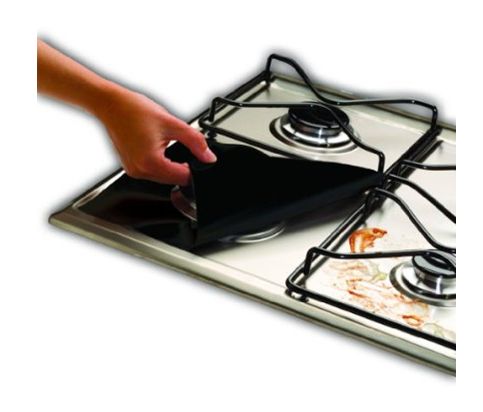 IMCG IMCG C27X4MOB Gas Range Protectors Set of 4 - Black