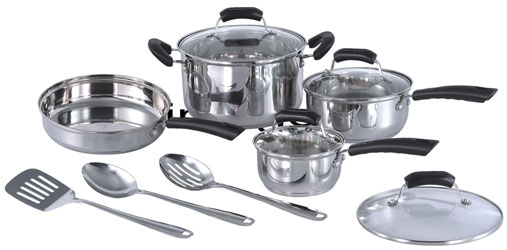 Sunpentown HK-1111 11pc stainless steel cookware set