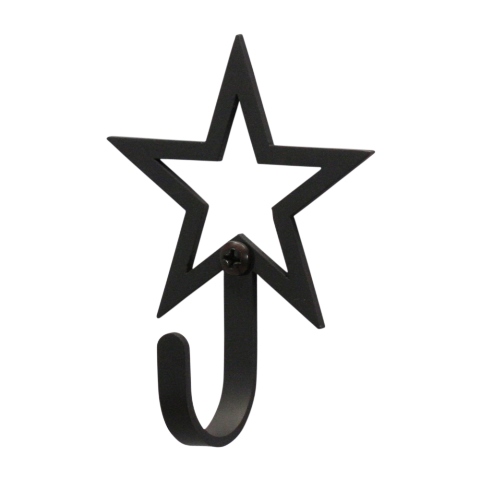 Village Wrought Iron WH-50-S Open Star Wall Hook Small - Black at Sears.com