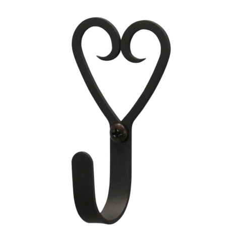 Village Wrought Iron WH-51-S Open Heart Wall Hook Small - Black at Sears.com