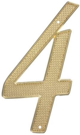 Stanley Hardware 4in. Brass NO.4 House Numbers  579936 at Sears.com
