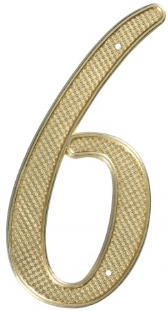 Stanley Hardware 4in. Brass NO.6 Or NO.9 House Numbers  579946 at Sears.com