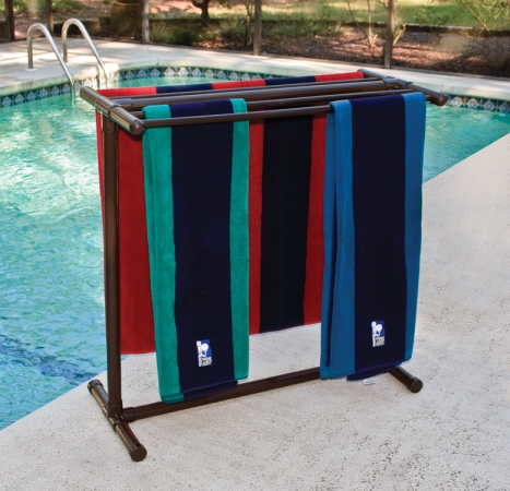 Outdoor Lamp company 405BRZ Portable Outdoor 5 Bar Towel Rack - Bronze at Sears.com