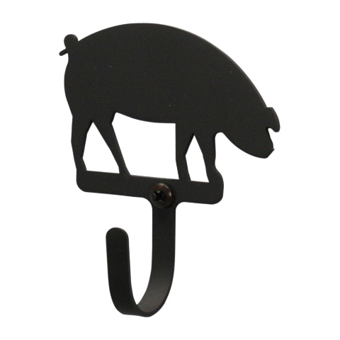Village Wrought Iron WH-11-S Pig Wall Hook Small - Black at Sears.com