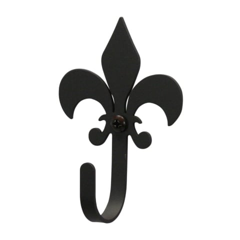 Village Wrought Iron WH-121-S Fleur-de-Lis Wall Hook Small - Black at Sears.com
