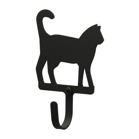 Village Wrought Iron WH-6-S Cat Wall Hook Small - Black at Sears.com