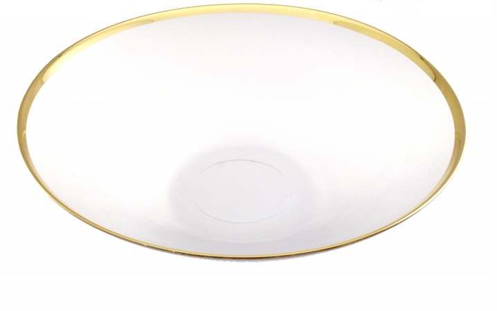 Arda Glassware 31000200 Gilt Handmade 13 Inch Salad Bowl Gold