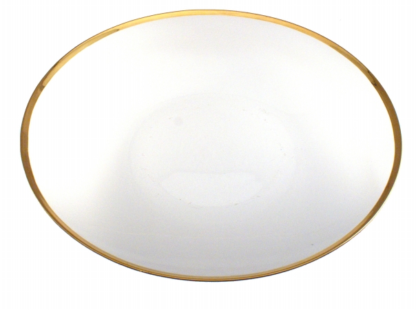 Arda Glassware 33020100 Gilt Handmade 16 Inch Shallow Bowl Gold