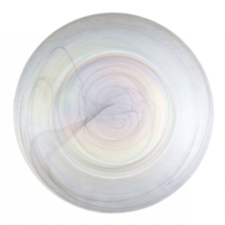 Arda Glassware 99470420 Allure Handmade 13 Inch Charger Plate Set of 4 White- Pearl