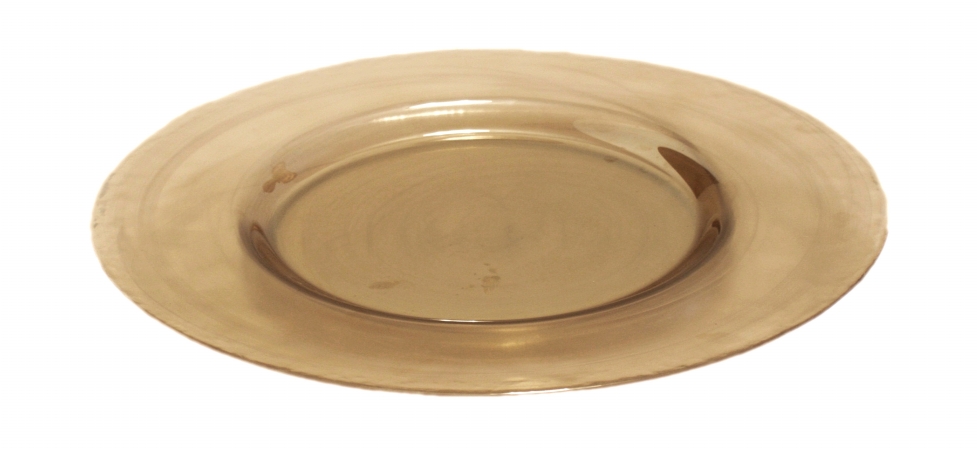 Arda Glassware 99470320 Allure Handmade 13 Inch Charger Plate Set of 4 White- Smoke