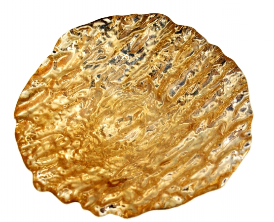Arda Glassware 61340220 Romos Handmade 5.5 Inch Side Plate Set of 4 Silver Amber