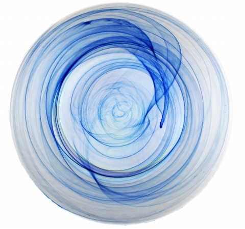 Arda Glassware 99471420 Allure Handmade 13 Inch Charger Plate Set of 4 Blue Navy- Pearl