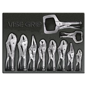 Vise Grip 1078TRAY 10 Comprehensive Vise Grip Set In Tool Box Storage Tray