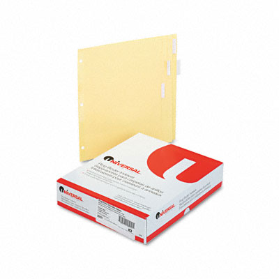 Universal Battery Universal 20831 Insertable Index  Clear Tabs  Five-Tab  Letter  Buff  24 Sets per Box at Sears.com
