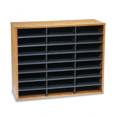 Fellowes 25043 Fiberboard Literature Sorter  24 Sections  29 x 11-7/8 x 23-3/4  Medium Oak at Sears.com