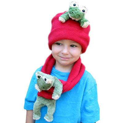 BearHands FHS-GFR-RED XS Hat Fleece Frog on Red - Extra Small at Sears.com