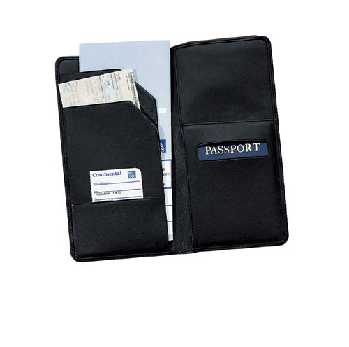 Royce Leather 212-BLACK-5 Oversized Airline Ticket & Passport Holder - Black at Sears.com