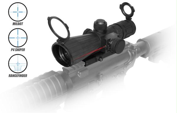 Ncstar Srtp432G Ncstar Mark Iii Tactical Srt Series 4X32 Rubber Compact With Red Laser P4 Sniper Scope at Sears.com