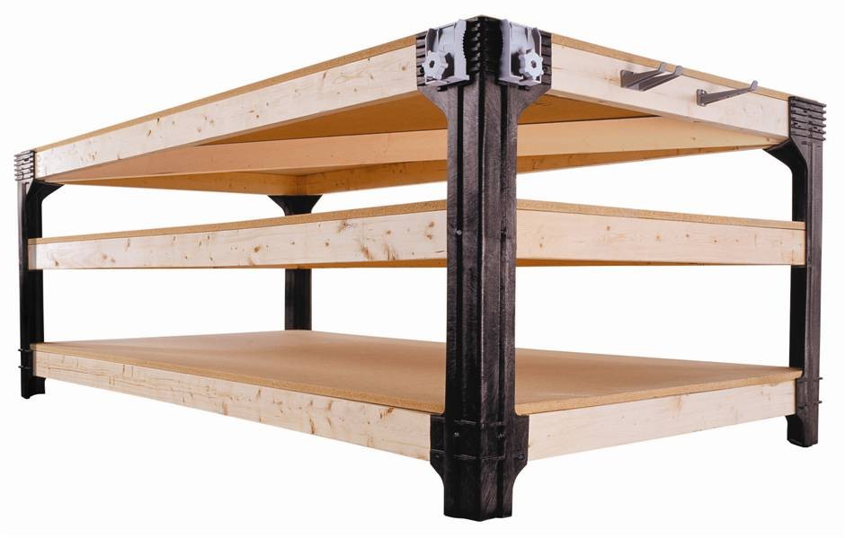 Blitz 90158 8&' L x 4&' W x 36&'&' T Workbench Kit - Black at Sears.com