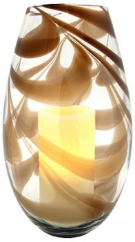 Flipo Group Limited FLA-SWIHURR-LBR Hurricane Glass Flameless Candle Holder - Brown at Sears.com